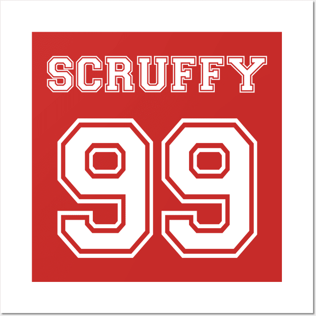 Jersey - Scruffy #99 Wall Art by ScruffyTees